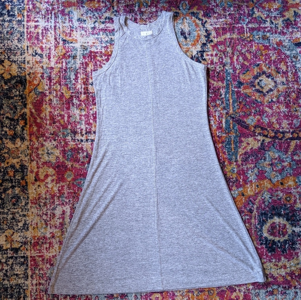 Heather Grey racerback midi dress